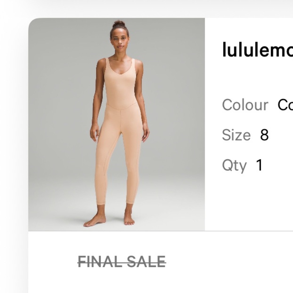 Lululemon Align bodysuit, size 8, “contour” color, worn once